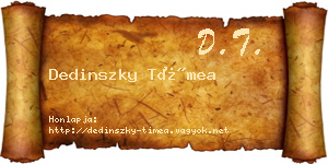 Dedinszky Tímea névjegykártya